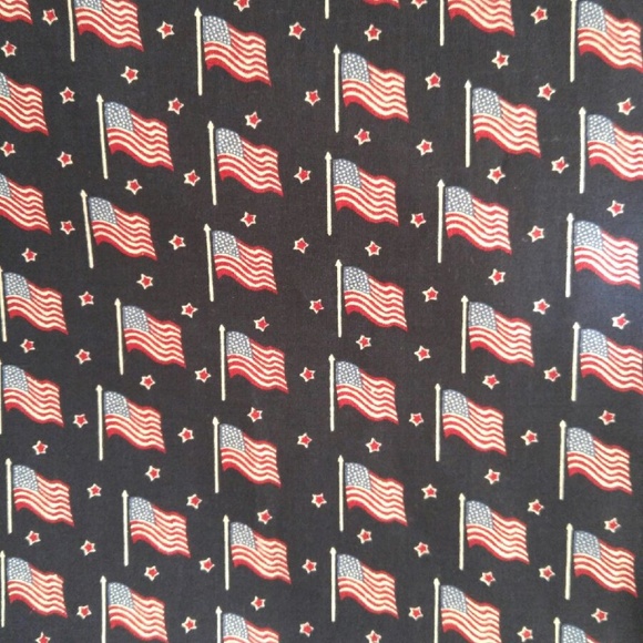 None Other - American flag cotton fabric None Other - American flag cotton fabric